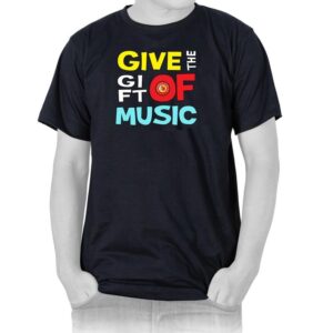 i4K Tee Shirt Black Give The Gift Of Music Black***FREE SHIPPING!